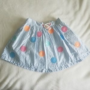 Cat & Jack Seersucker Skirt with Pastel Polka Dots